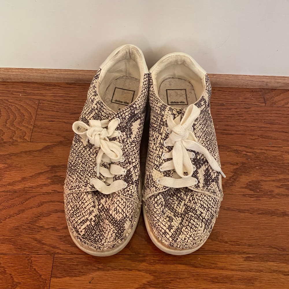 Dolce Vita - Snake Print Sneakers - Size 8